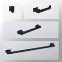 Ver imagem 1 de Kit Banheiro 4 Peças Inox Preto Fosco - Kromus Kitrt4b