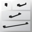 Ver imagem 1 de Kit Banheiro 4 Peças Inox Preto Fosco - Kromus KITRT4B