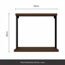 Ver imagem 2 de Escrivaninha Suspensa Industrial Milos Preto/imbuia - Moveis Arapongas