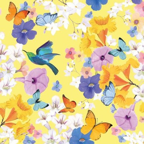 Painel de Parede The Wall 2 Floral Amarelo 391971