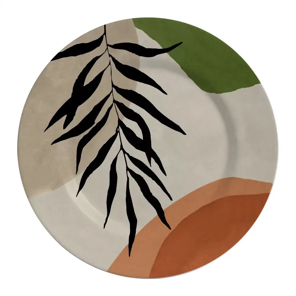 CONJUNTO COM 6 PRATOS RASO ALLEANZA ATLANTICA ACETINADO 1ªL - 1