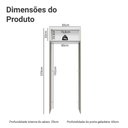 Ver imagem 2 de Porta-geladeira 83 Cm 1 Porta Basculante Crema/branco/crema Agata Madesa