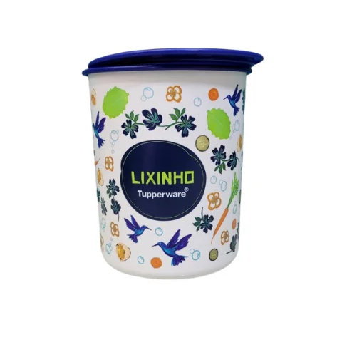 Tupperware Lixinho de Pia Floral com Tampa Azul Tupperware Lixinho de Pia Floral com Tampa Azul