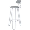 Ver imagem 3 de Banqueta Alta Bar Cozinha Sala de Jantar Áris C01 Branco Courino Off White - Lyam Decor