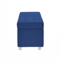 Ver imagem 4 de Recamier com Rodinhas Madri 1,20m Suede Azul Marinho - Inova Decorações