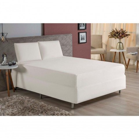 Jogo de Cama King Nobre 3 Peças Luva de Box 55cm de Altura Malha 100% Algodão - Palha
