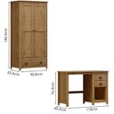 Ver imagem 3 de Armario 2 Pt Mesa Escrivaninha 2 Gv Madeira Maciça Freijo Milani Store