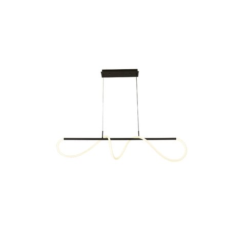 Pendente Organic 250 Preto Led Taschibra 45w 3000k Luz Quente