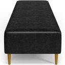 Ver imagem 4 de Puff Decorativo Sala de Estar Bali W01 Pés Palito 190x60cm Couríssimo Preto - Lyam Decor
