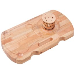 Tabua Para Churrasco Porta Espeto Madeira 53X25 Cm - 1