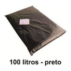 Saco de Lixo Reforçado 100 Litros 200 Unidades Cor Preto