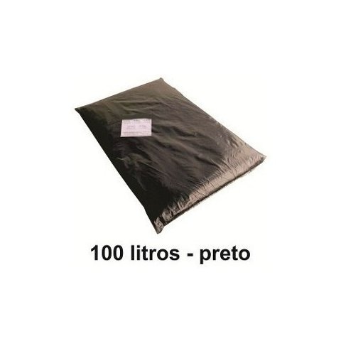 Saco de Lixo Reforçado 100 Litros 200 Unidades Cor Preto