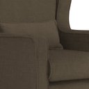 Ver imagem 4 de Poltrona Decorativa Aurora Balanço Vovo Linho Marrom - Fm