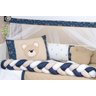 Kit Protetor Berço Trança Urso Baby Bege 12 Peças - 4