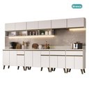 Ver imagem 3 de Cozinha Completa Atlanta 16 Portas 4 Gavetas 330cm Branca Móveis Carraro