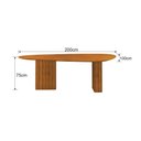 Ver imagem 3 de Conjunto Sala de Jantar Ísis 2,00m com 6 Cadeiras Tampo Orgânico s/ Vidro Cinamomo Off White/Linho C