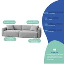 Ver imagem 4 de Sofá 3 Lugares Velaris 200cm Sala de Estar Luxo Recepção Conforto Escritório Linho