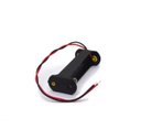 Ver imagem 1 de Suporte P/ 2 Pilhas Aa Plástico Pt Fios Conector Kit 10 Pçs