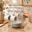 Ver imagem 2 de Suporte Organizador para Xicaras e Pires de Aco Aramado para Cozinha Armario Bancada Cromado