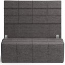 Ver imagem 1 de Kit Cabeceira Cama Box King 195cm com Calçadeira Roma W01 Linho Cinza Escuro - Lyam Lyam Decor