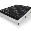 Ver imagem 2 de Cama Box Branca + Colchão Viúva Andes Preto Bordado Espuma D20 128x188x49cm