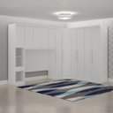 Ver imagem 7 de Guarda-Roupa Casal 11 Portas 5 Peças Modulado Cairo Branco/Neve