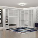 Ver imagem 6 de Guarda-Roupa Casal 11 Portas 5 Peças Modulado Cairo Branco/Neve