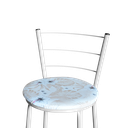 Ver imagem 4 de Banqueta Alta Branca para Cozinha com Assento Estampado:floral Areia