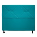 Ver imagem 1 de Cabeceira Mônaco 120 cm Suede Azul Turquesa