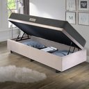 Ver imagem 3 de Base Box Baú 88x188 Suede com Colchão Dual Firm Espuma Ecoflex