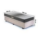 Ver imagem 2 de Base Box Baú 88x188 Suede com Colchão Dual Firm Espuma Ecoflex