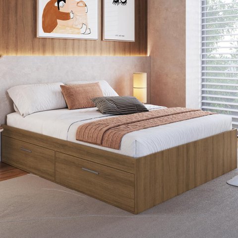 Cama Casal Queen com 4 Portas 160 Tókio