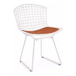 Kit 2 Cadeiras Bertoia Branca com Assento Cobre - 2