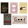 Placas Decorativas Quadros 20X30 em MDF Kit 5 Placas Café - Kit Café 02 - 1