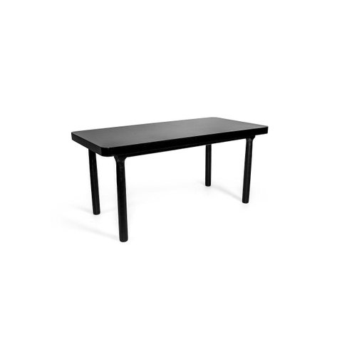 Mesa de Jantar Retangular 6 Lugares de Madeira 160x80 França Preto - Straub Web