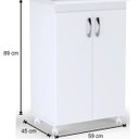 Ver imagem 5 de Balcão Armário para Cozinha Vitória Branco 2 Portas com Tampo Onix Ajl Móveis