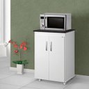 Ver imagem 2 de Balcão Armário para Cozinha Vitória Branco 2 Portas com Tampo Onix Ajl Móveis