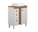 Ver imagem 1 de Gabinete para Banheiro Sofia 80 Cm com Pé