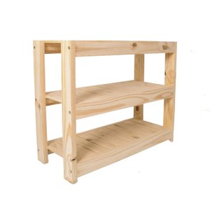 Sapateira com Banco de Madeira Pinus 70x30