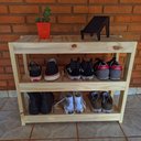 Ver imagem 2 de Sapateira com Banco de Madeira Pinus 70x30