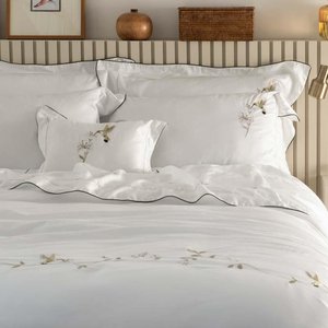 Jogo de Cama King 300 Fios Colibri - Marken Fassi Branco/verde