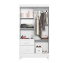 Ver imagem 3 de Guarda-roupa Madri Pequeno Quarto 4 Portas 2 Gavetas Branco com Rosa Azul e Lilas