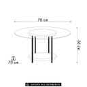 Ver imagem 5 de Mesa de Centro Redonda Tampo de Vidro Sky Off White - Hb Móveis