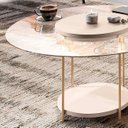Ver imagem 6 de Mesa de Centro Redonda Tampo de Vidro Sky Off White - Hb Móveis