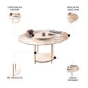 Ver imagem 4 de Mesa de Centro Redonda Tampo de Vidro Sky Off White - Hb Móveis