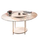 Ver imagem 3 de Mesa de Centro Redonda Tampo de Vidro Sky Off White - Hb Móveis