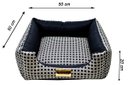 Ver imagem 3 de Cama Quadrada para Cachorro ou Gato Luppet Luxo Preto Vime:m