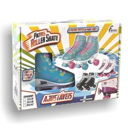 Roller Patins Infantil 4 Rodas - 3 Tamanhos Com Ajuste 31-42 - Branco - 31-34 - 3
