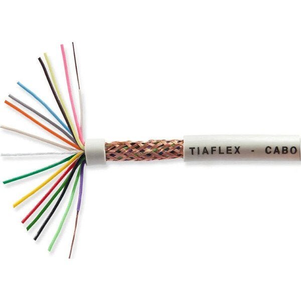 Cabo Manga 10x26 Awg Tiaflex com Blindagem Preto 30 Metros - 1