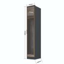 Ver imagem 2 de Guarda Roupa Ravi em Mdf 41x232,2cm 1 Porta Reflecta Grafitto 1138